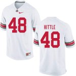 NCAA Ohio State Buckeyes Men's #48 Logan Hittle White Nike Football College Jersey FZS6645KR